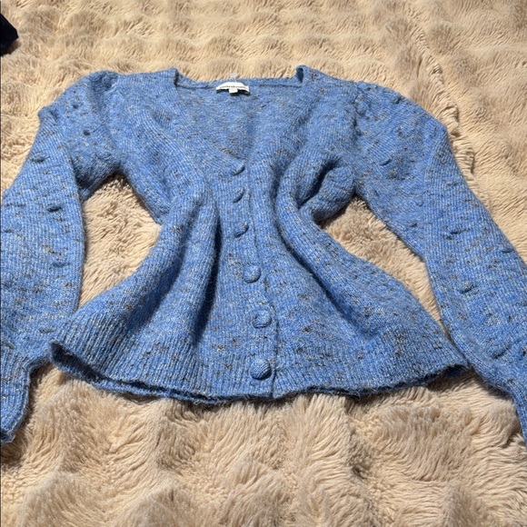 Heartloom Jackets & Blazers - Heartloom Speckled Blue Knit Top